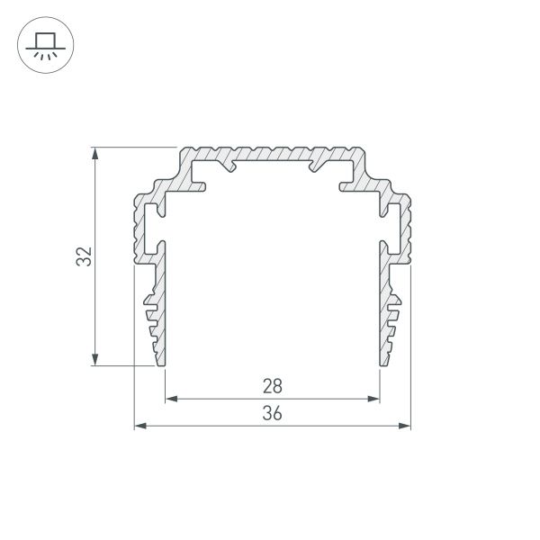 Оборудование Arlight 035011 Профиль-держатель TEK-PLS-ZM-TK-2000 (Arlight, Алюминий) по выгодной цене. Купить в Москве со скидкой.