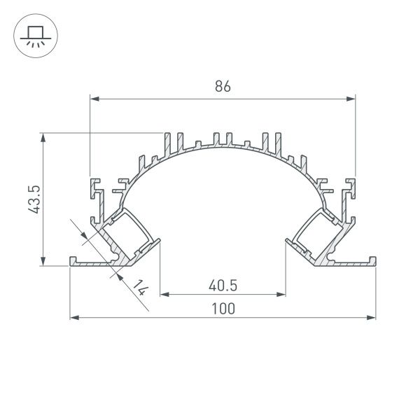 Оборудование Arlight 036364 Профиль ARH-CEIL-REFLECT-DUAL-2000 ANOD (Arlight, Алюминий) по выгодной цене. Купить в Москве со скидкой.