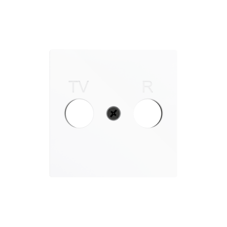 Zennio 830001509 ZS55, Декоративная накладка для вставки TV/R 55x55 мм, Матовый белый