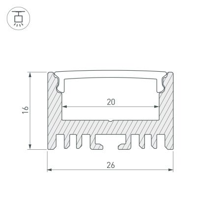 Оборудование Arlight 018674 Профиль ARH-LINE-1726-2000 ANOD (Arlight, Алюминий) по выгодной цене. Купить в Москве со скидкой.