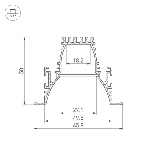 Оборудование Arlight 036351 Профиль ARH-LINE-6650-F-COMFORT-2000 ANOD (Arlight, Алюминий) по выгодной цене. Купить в Москве со скидкой.