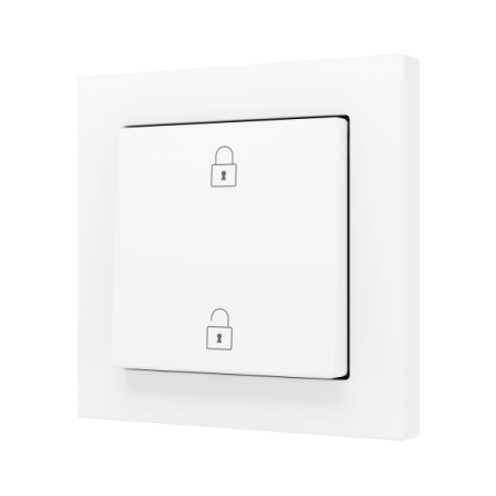 Zennio ZS551PB2MWC ZS55, Простая мягкая кнопка для 2 бинарных входов 55x55 мм – Матовый белый – На заказ