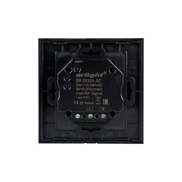 Оборудование Arlight 019574 Панель Sens SR-2830A-RF-IN Black (220V,DIM,4 зоны) (Arlight, IP20 Пластик, 3 года) по выгодной цене. Купить в Москве со скидкой.
