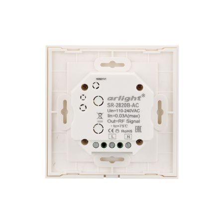 Оборудование Arlight 021038 Панель Sens SR-2820B-AC-RF-IN White (220V,RGBW,1 зона) (Arlight, IP20 Пластик, 3 года) по выгодной цене. Купить в Москве со скидкой.