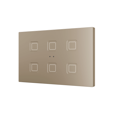 Zennio ZVITRXL6C Tecla RGB XL 6. PC-ABS Емкостная кнопка, 6 кнопок