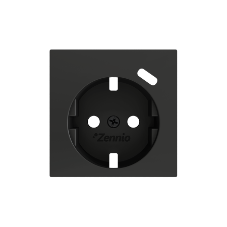 Zennio ZS55CSC1USA ZS55, Крышка для розетки Schuko с разъемом USB C 55x55 мм, Антрацит
