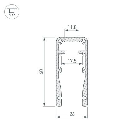 Оборудование Arlight 015477 Профиль ALU-HANDRAIL-2000 FOR GLASS 17.5 (Arlight, Алюминий) по выгодной цене. Купить в Москве со скидкой.