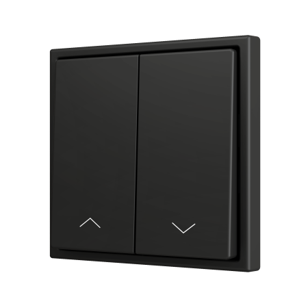 Zennio ZS702PB2SHA ZS70, Двойная мягкая кнопка для 2 бинарных входов 70x70 мм – Значок затвора, Антрацит