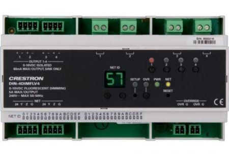 Crestron DIN-4DIMFLV4 Диммер 4-х канальный