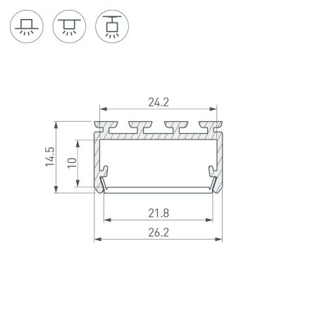 Оборудование Arlight 027737 Профиль PLS-LOCK-H15-2000 ANOD (Arlight, Алюминий) по выгодной цене. Купить в Москве со скидкой.