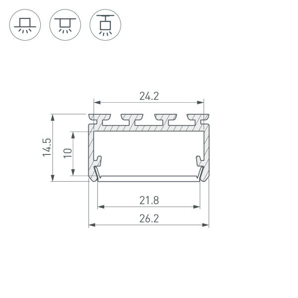 Оборудование Arlight 027737 Профиль PLS-LOCK-H15-2000 ANOD (Arlight, Алюминий) по выгодной цене. Купить в Москве со скидкой.