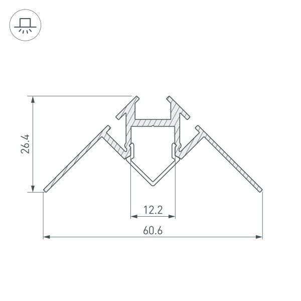 Оборудование Arlight 023868 Профиль ARH-DECORE-S12-INT-2000 ANOD внутренний (Arlight, Алюминий) по выгодной цене. Купить в Москве со скидкой.