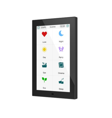 Zennio ZVICX50A 5-дюймовая емкостная сенсорная панель CX50, черный