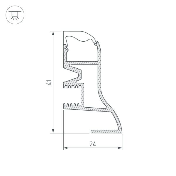 Оборудование Arlight 026604 Профиль ARH-PLINTUS-2000 ANOD (Arlight, Алюминий) по выгодной цене. Купить в Москве со скидкой.