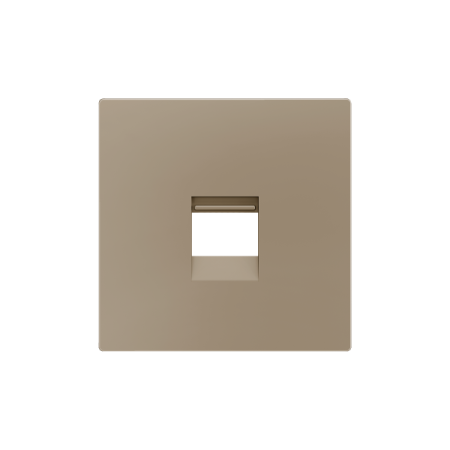 Zennio 830001204 ZS55, Декоративная накладка для разъема RJ45 55x55 мм, 1 вставка, Шампанское