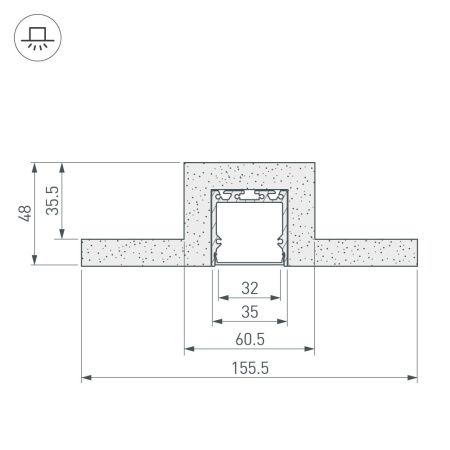 Оборудование Arlight 022264 Гипсокартонный Модуль ARL-LINE-35-2000 (ГКЛ 12.5мм) (Arlight, -) по выгодной цене. Купить в Москве со скидкой.