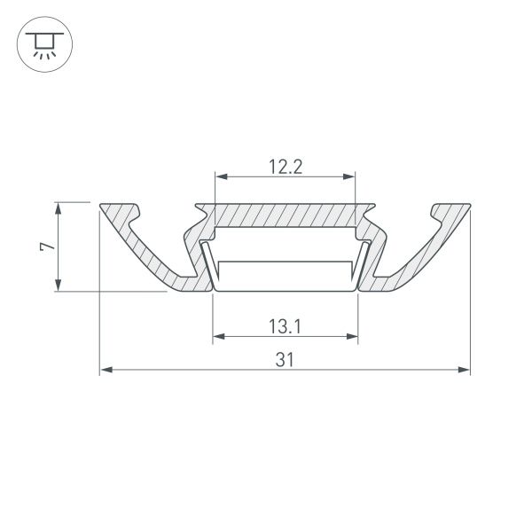 Оборудование Arlight 013215 Профиль PHS-A-2000 ANOD (Arlight, Алюминий) по выгодной цене. Купить в Москве со скидкой.