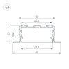 Оборудование Arlight 028919 Профиль KLUS-POWER-W50-FS-2000 ANOD (Arlight, Алюминий) по выгодной цене. Купить в Москве со скидкой.
