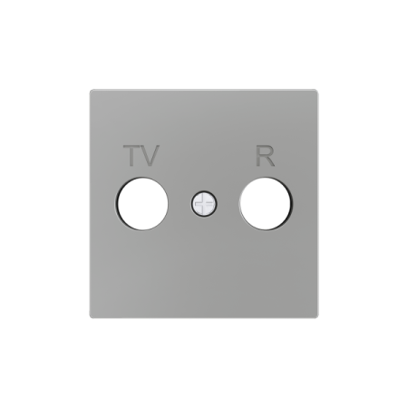 Zennio 830001506 ZS55, Декоративная накладка для вставки TV/R 55x55 мм, Серебристый