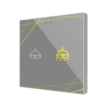 Zennio ZVIFR2C360 Плоский RGB 2. Стеклянная емкостная кнопка, 2 кнопки, 360° настройка