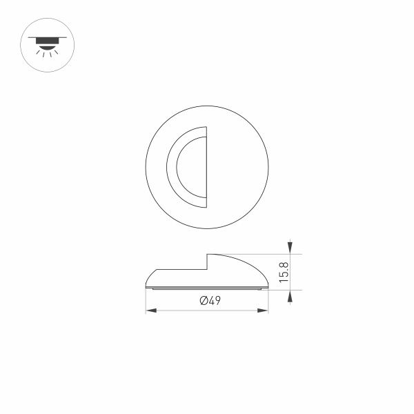 Оборудование Arlight 024931 Накладка ART-DECK-CAP-LID-R50 (SL, STEEL) (Arlight, Металл) по выгодной цене. Купить в Москве со скидкой.