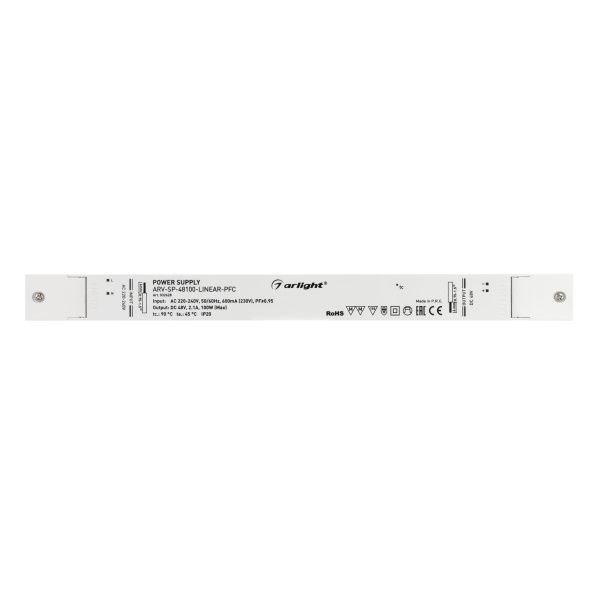 Оборудование Arlight 032628 Блок питания ARV-SP-48100-LINEAR-PFC (48V, 2.1A, 100W) (Arlight, IP20 Пластик, 5 лет) по выгодной цене. Купить в Москве со скидкой.