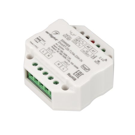 Arlight 032991 Диммер SMART-D5-TUYA-DIM-IN (230V, 1.5A, TRIAC, WiFi, 2.4G) (Arlight, IP20 Пластик, 5 лет)
