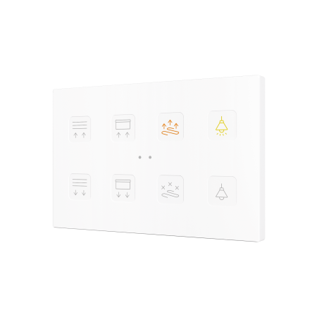 Zennio ZVITRXL8 Tecla RGB XL 8. PC-ABS Емкостная кнопка, 8 кнопок