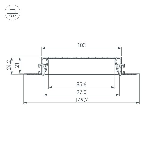 Оборудование Arlight 034987 Профиль SL-LINIA97-FANTOM-2000 ANOD (Arlight, Алюминий) по выгодной цене. Купить в Москве со скидкой.