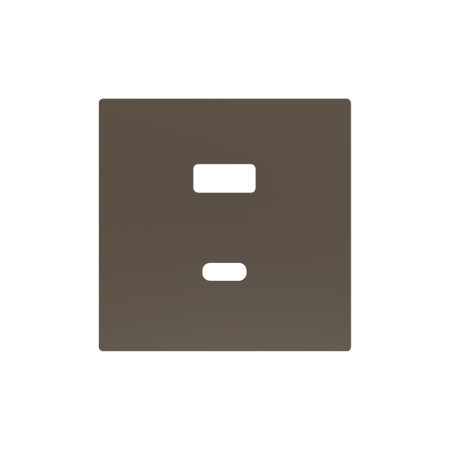 Zennio ZS55C2UCAM ZS55, Накладка для двойного зарядного устройства USB C+A 55x55 мм, Серебристый