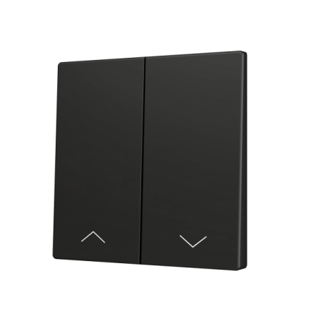 Zennio ZS70CSOFT22SHA ZS70, Крышка для кнопки Double KNX Soft 70x70 мм, Наклон вниз, Значок затвора, Антрацит