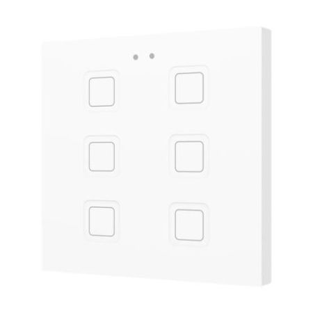 Zennio ZVIT6W Tecla 6. PC-ABS Емкостная кнопка - 6 кнопок - Белый