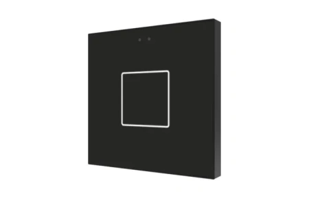 Zennio ZVIFR1A Flat RGB 1. Емкостный сенсорный переключатель с RGB-подсветкой Flat RGB, 1 кнопка, антрацит