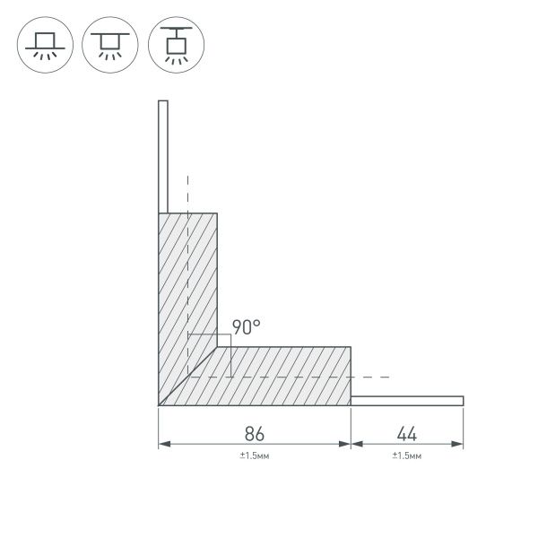 Оборудование Arlight 026134 Угол PLS-LOCK-H25-L90W внешний (с экраном MAT-L) (Arlight, Металл) по выгодной цене. Купить в Москве со скидкой.