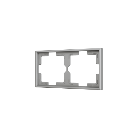 Zennio ZS70FM2S ZS70, Рамка на 2 секции, Серебристый
