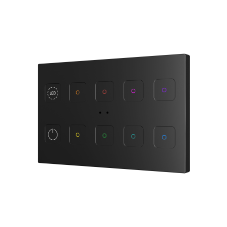 Zennio ZVITRXL10 Tecla RGB XL 10. PC-ABS Емкостная кнопка, 10 кнопок