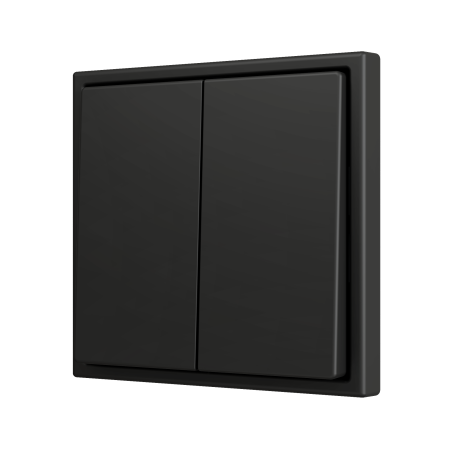 Zennio ZS702PB2A ZS70, Двойная мягкая кнопка для 2 бинарных входов 70x70 мм – Антрацит