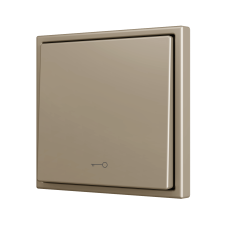 Zennio ZS701PB1KC ZS70, Простая мягкая кнопка для 1 бинарного входа 70x70 мм – Значок клавиши, Шампанское