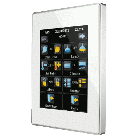 Zennio Z41 LITE/Панель KNX, ёмкостной сенсорный TFT экран 4.1 дюймов, цвет: Белый ZVI-Z41LIT-W