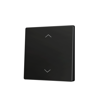 Zennio ZS55CSOFT12SHA ZS55, Крышка для простой мягкой кнопки KNX 55x55 мм, Наклон вверх и вниз, Значок затвора, Антрацит