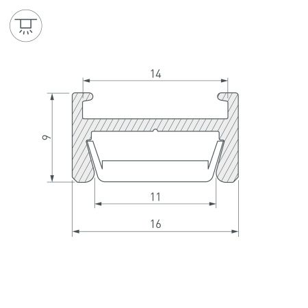 Оборудование Arlight 026458 Профиль MIC-H-2000 ANOD (Arlight, Алюминий) по выгодной цене. Купить в Москве со скидкой.