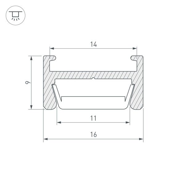 Оборудование Arlight 026458 Профиль MIC-H-2000 ANOD (Arlight, Алюминий) по выгодной цене. Купить в Москве со скидкой.
