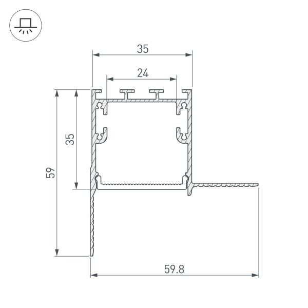 Оборудование Arlight 027159 Профиль SL-LINIA32-FANTOM-EDGE-2000 ANOD (Arlight, Алюминий) по выгодной цене. Купить в Москве со скидкой.