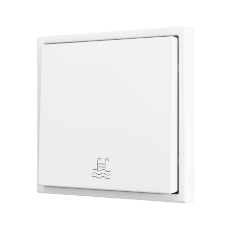 Zennio ZS701PB1MWC ZS70, Простая мягкая кнопка для 1 бинарного входа 70x70 мм – Матовый белый – На заказ