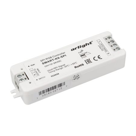 Arlight 022658 Контроллер SMART-K6-SPI (12-24V, 2.4G) (Arlight, IP20 Пластик, 5 лет)