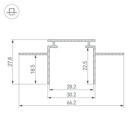 Оборудование Arlight 019861 Профиль-держатель TEK-PLS-GH16-2000 (Arlight, Алюминий) по выгодной цене. Купить в Москве со скидкой.
