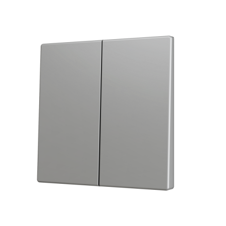 Zennio ZS70CSOFT22S ZS70, Накладка для кнопки Double KNX Soft 70x70 мм, Наклон вниз, Серебристый