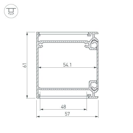 Оборудование Arlight 017359 Профиль BOX57-DUAL-2000 ANOD (Arlight, Алюминий) по выгодной цене. Купить в Москве со скидкой.