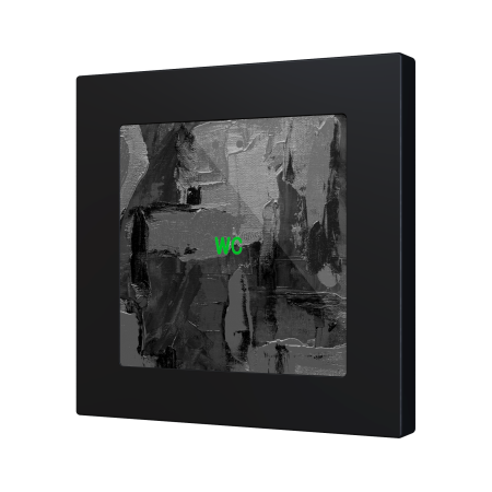 Zennio ZVIFR55X1C360 Плоский RGB 55 X1 Стеклянная емкостная кнопка 55x55, 1 кнопка, 360° настройка