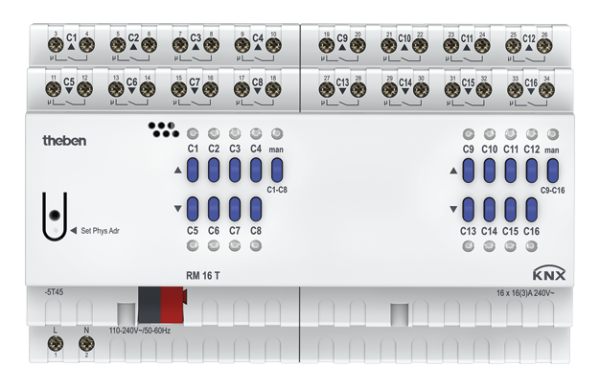 Оборудование Theben 4940205 Универсальный актуатор: 16 каналов реле или 8 канала управления приводами штор FIX2 RM 16 T KNX по выгодной цене. Купить в Москве со скидкой.